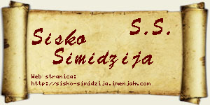 Sisko Simidžija vizit kartica